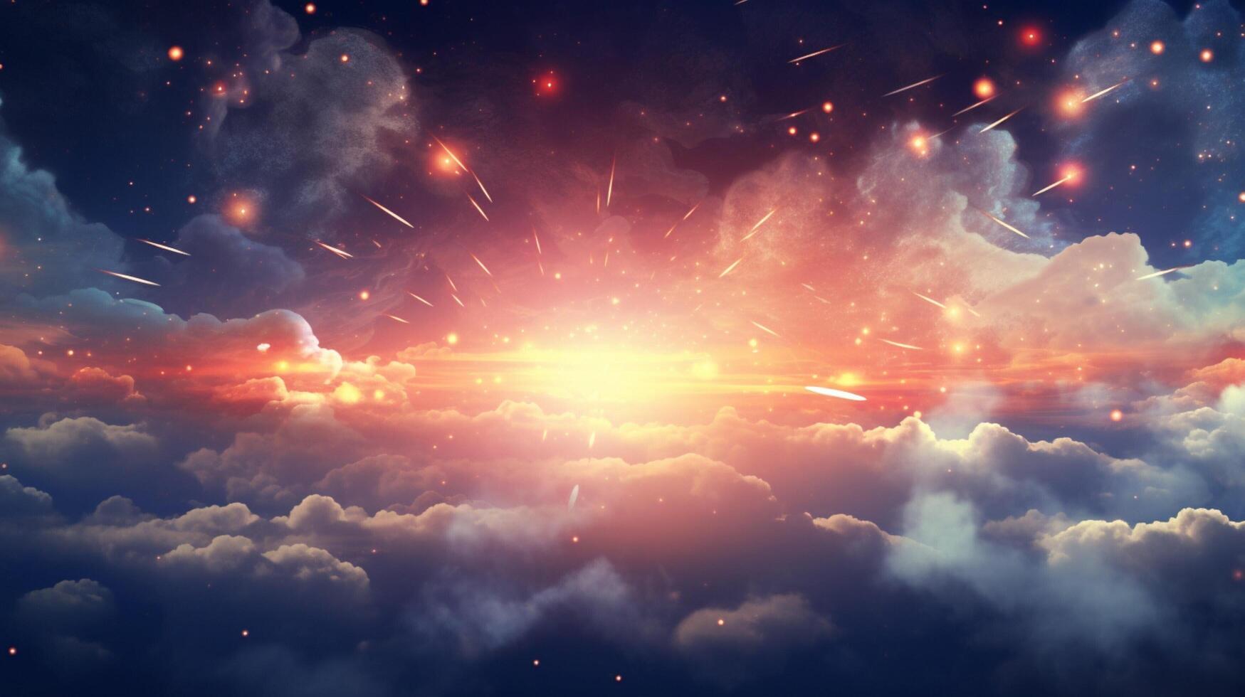 AI generated Sky with Abstract Symbolism Background photo