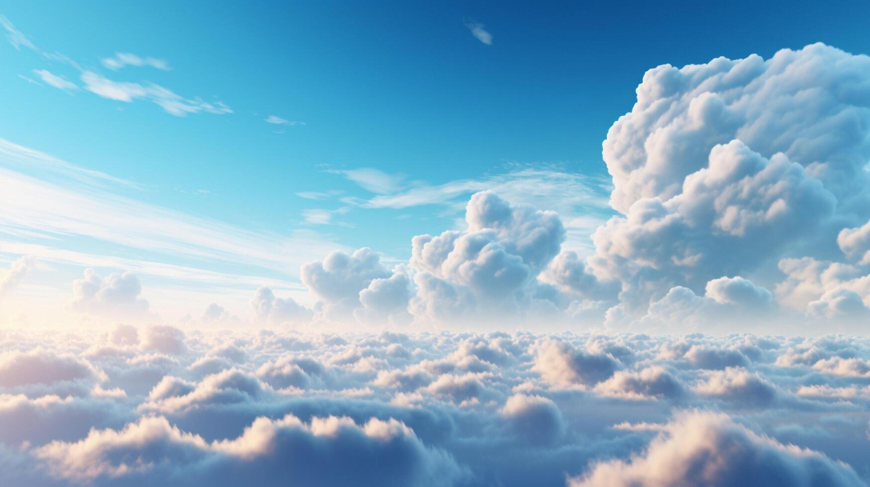 AI generated Sky with Clouds Background photo