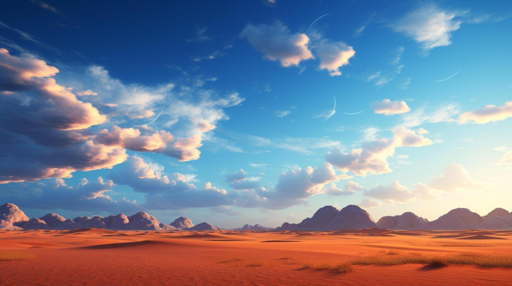 AI generated Sky with Desert Background photo