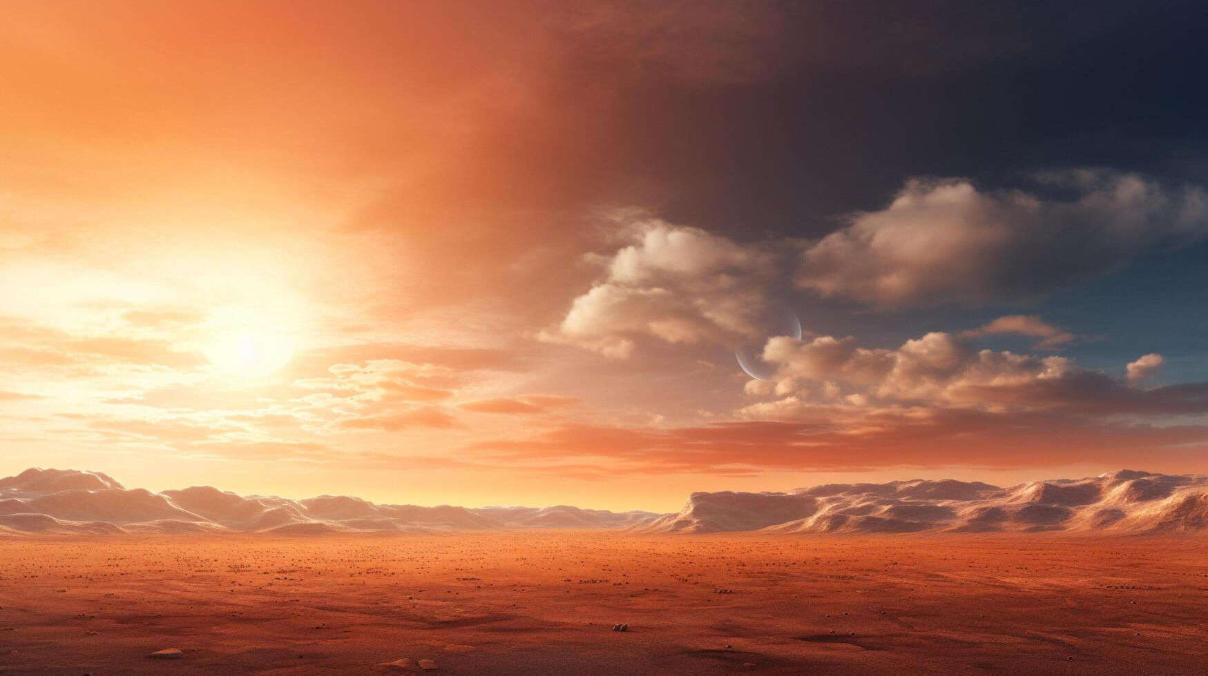 AI generated Sky with Mars Background photo