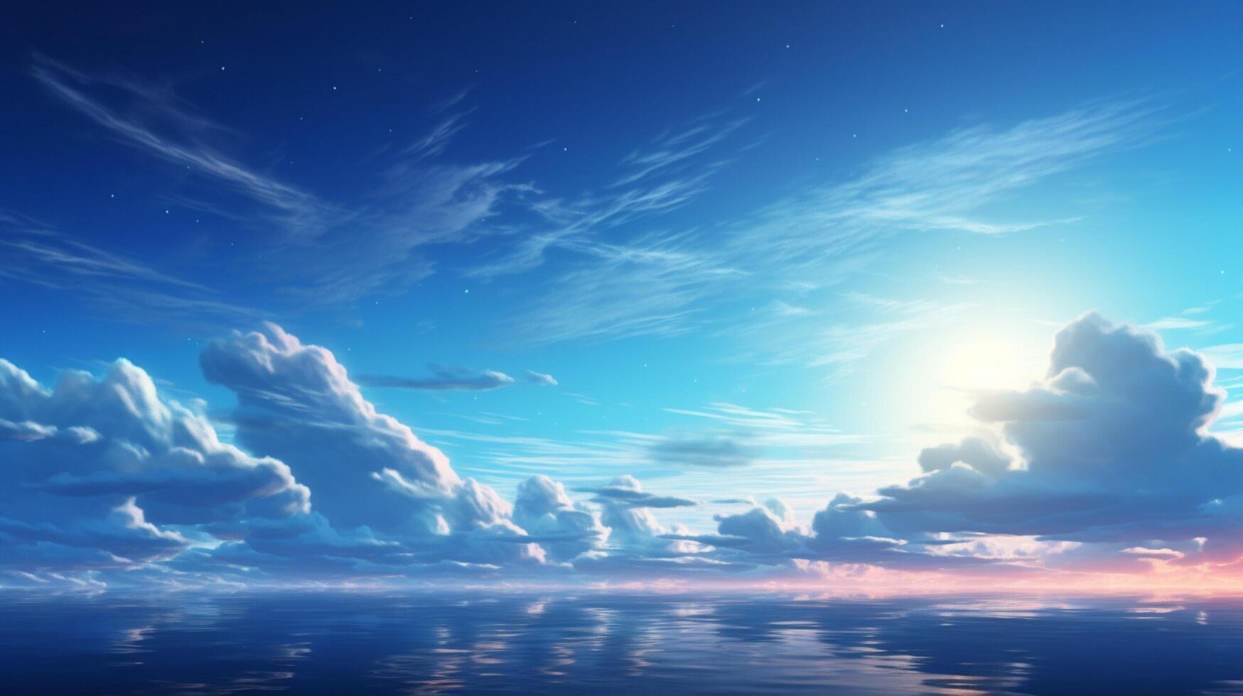 AI generated Sky with Moon Background photo