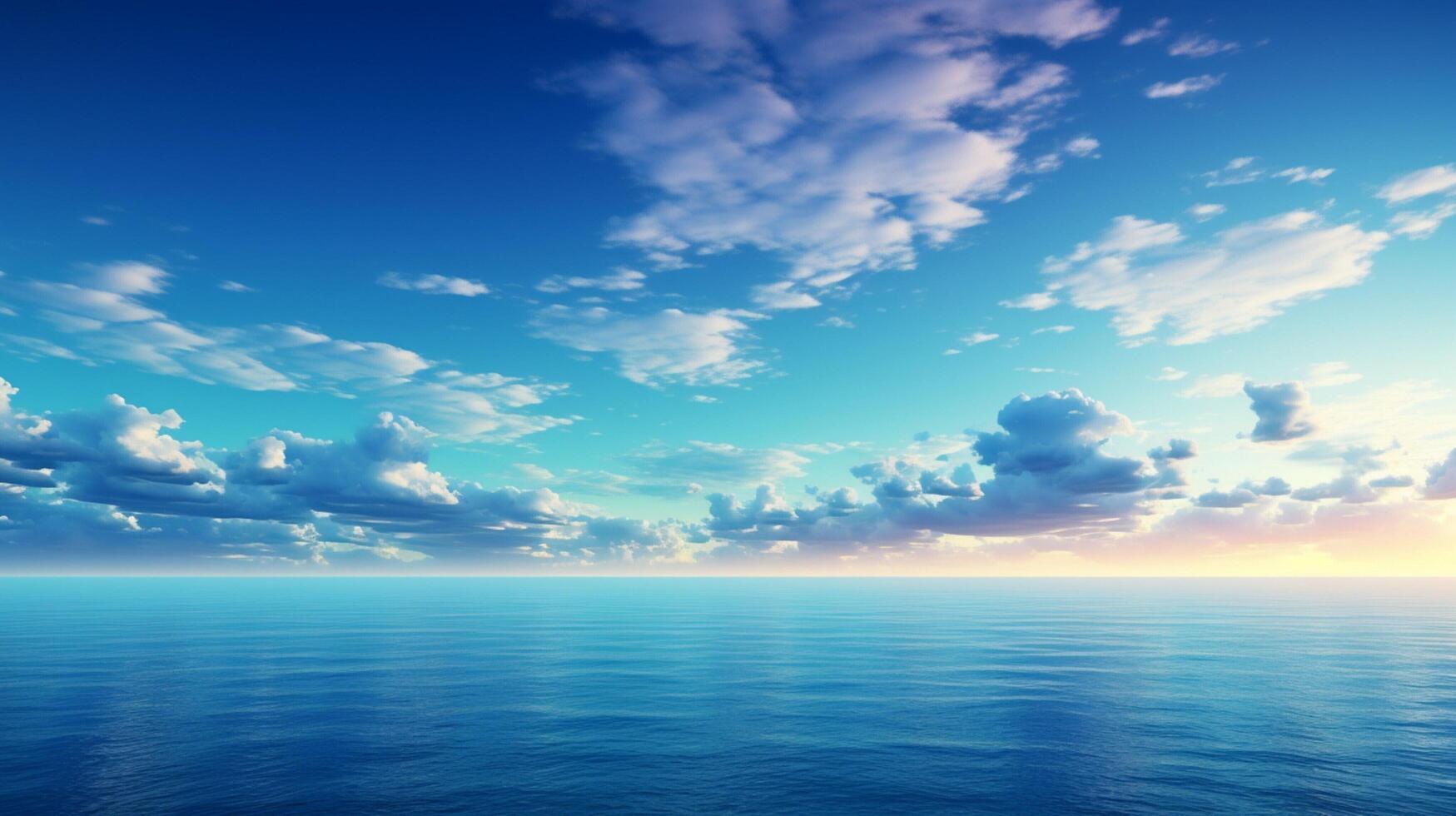 AI generated Sky with Ocean Background photo