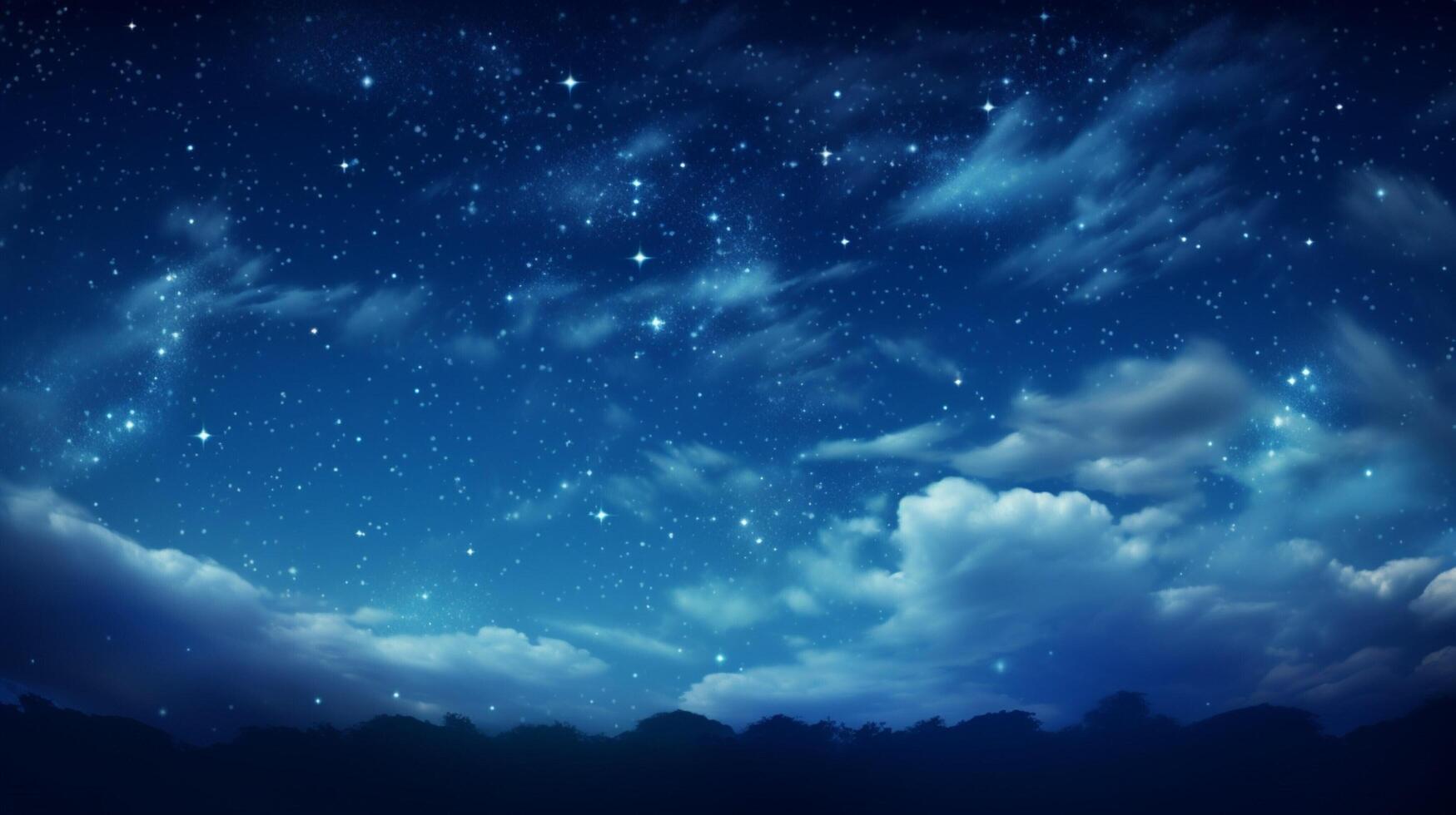 AI generated Sky with Stars Background photo