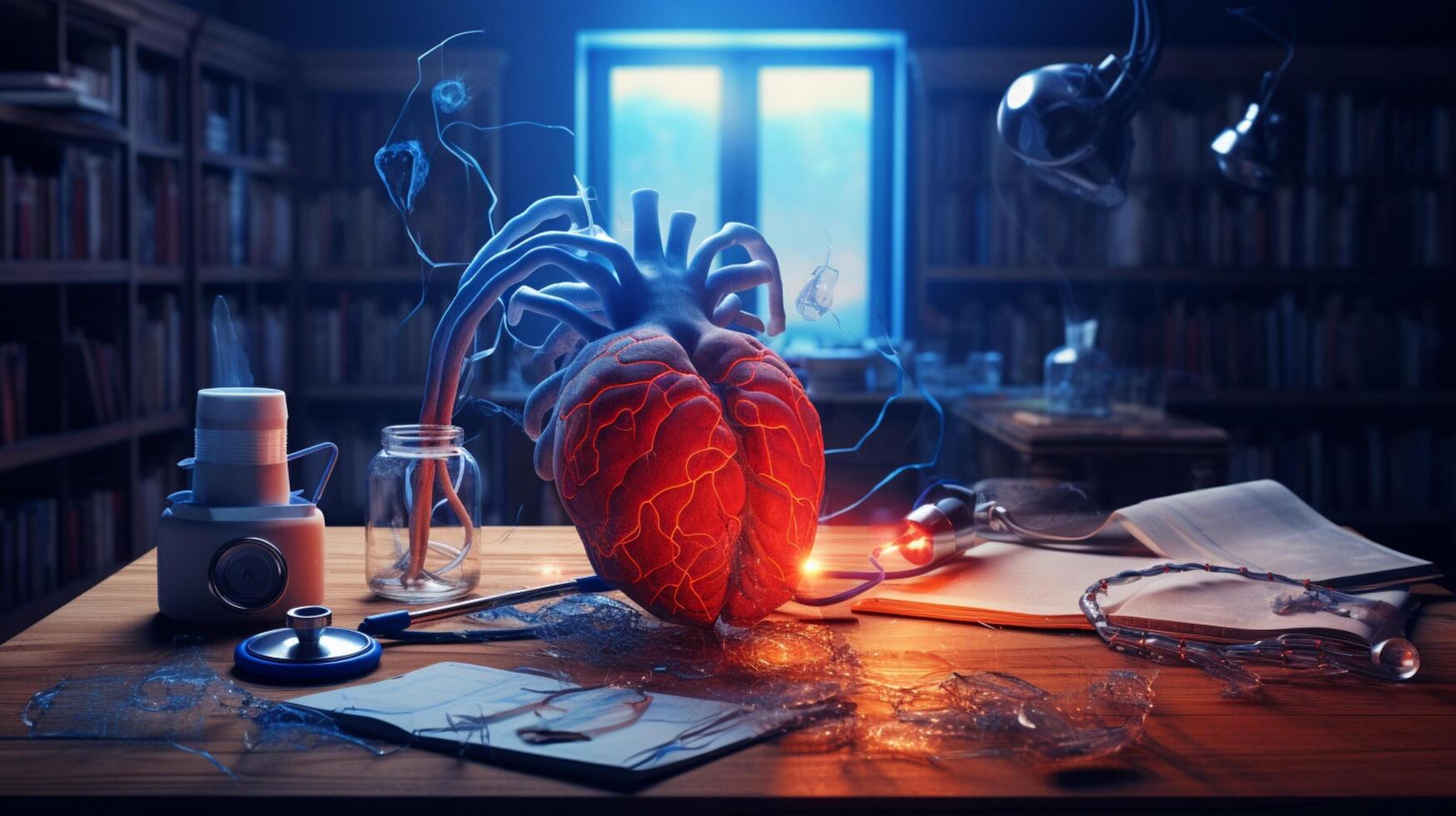 AI generated medical high quality background photo