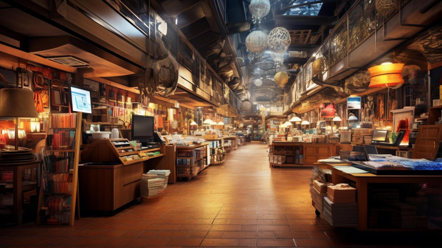 AI generated shoping high quality backgrounds photo