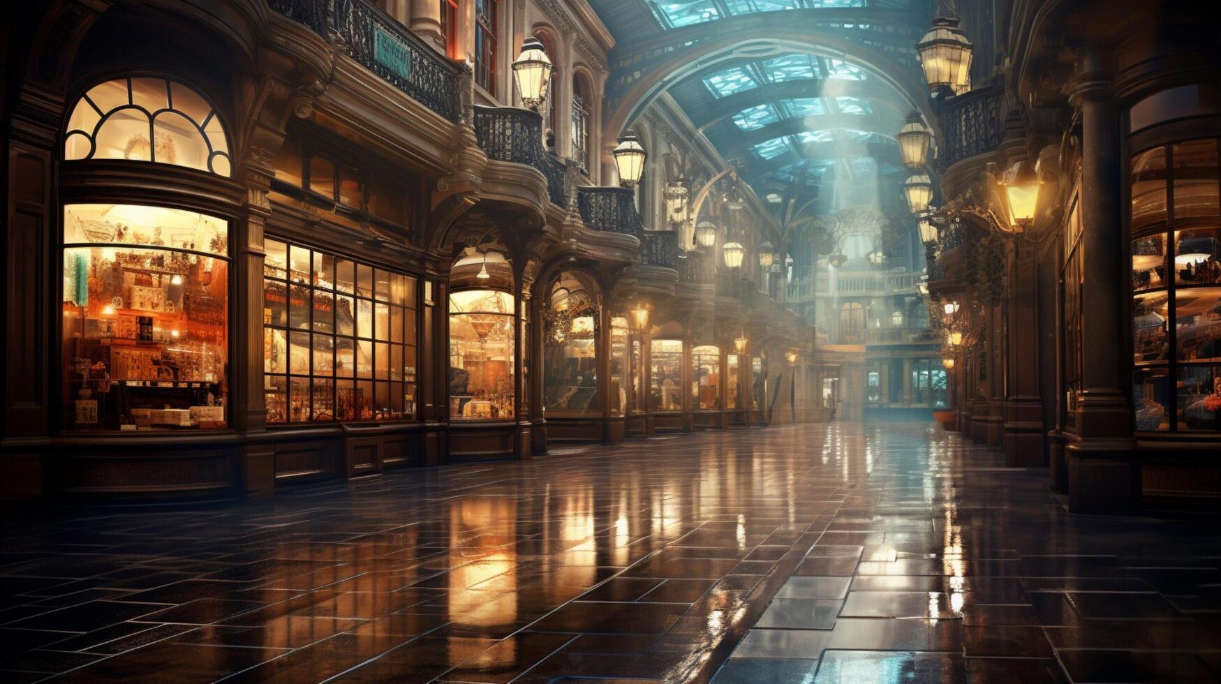 AI generated shoping high quality backgrounds photo