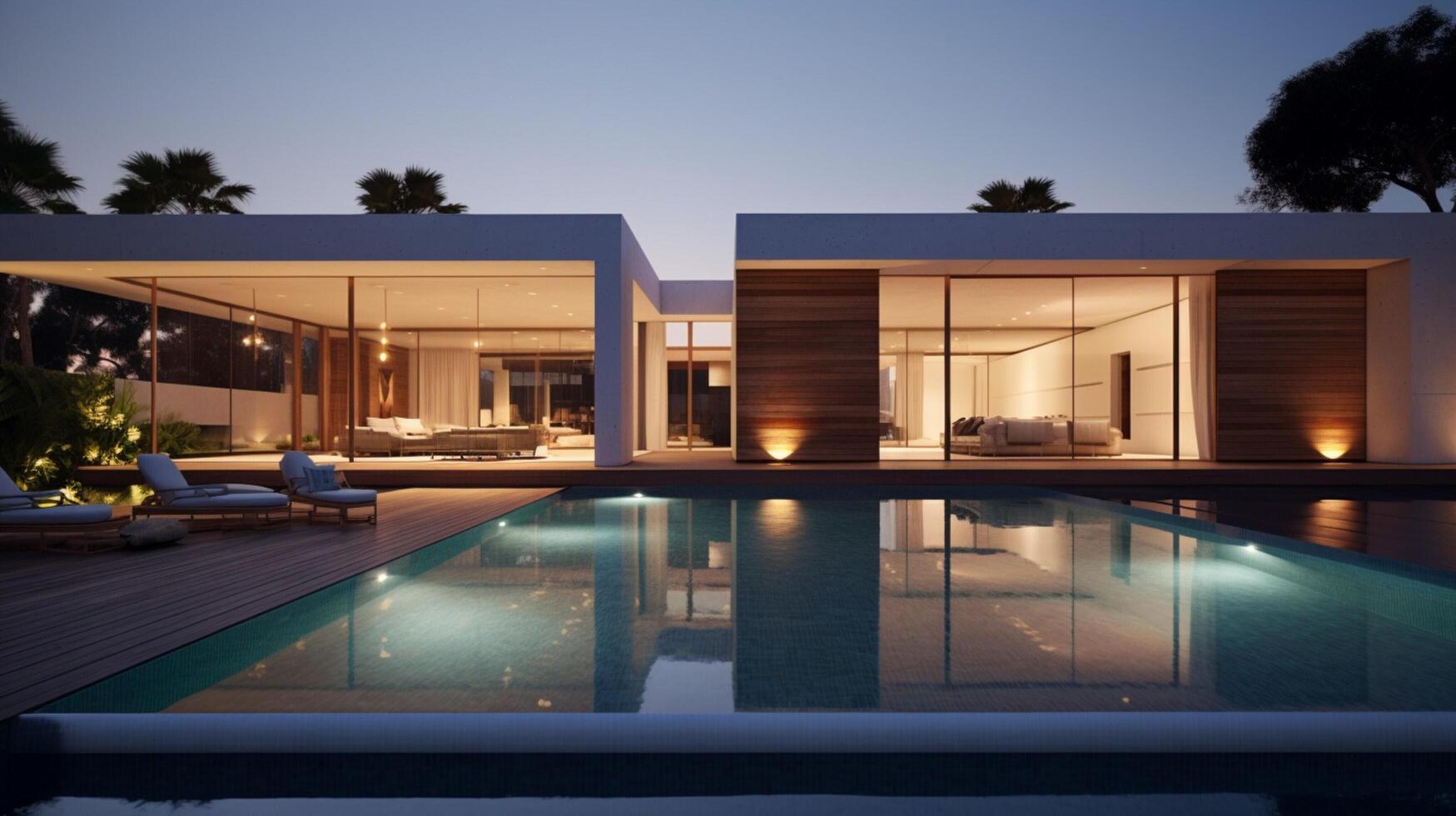 AI generated Minimalist Home Design high quality photo