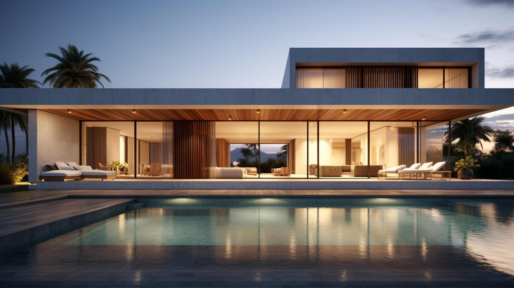AI generated Minimalist Home Design high quality photo