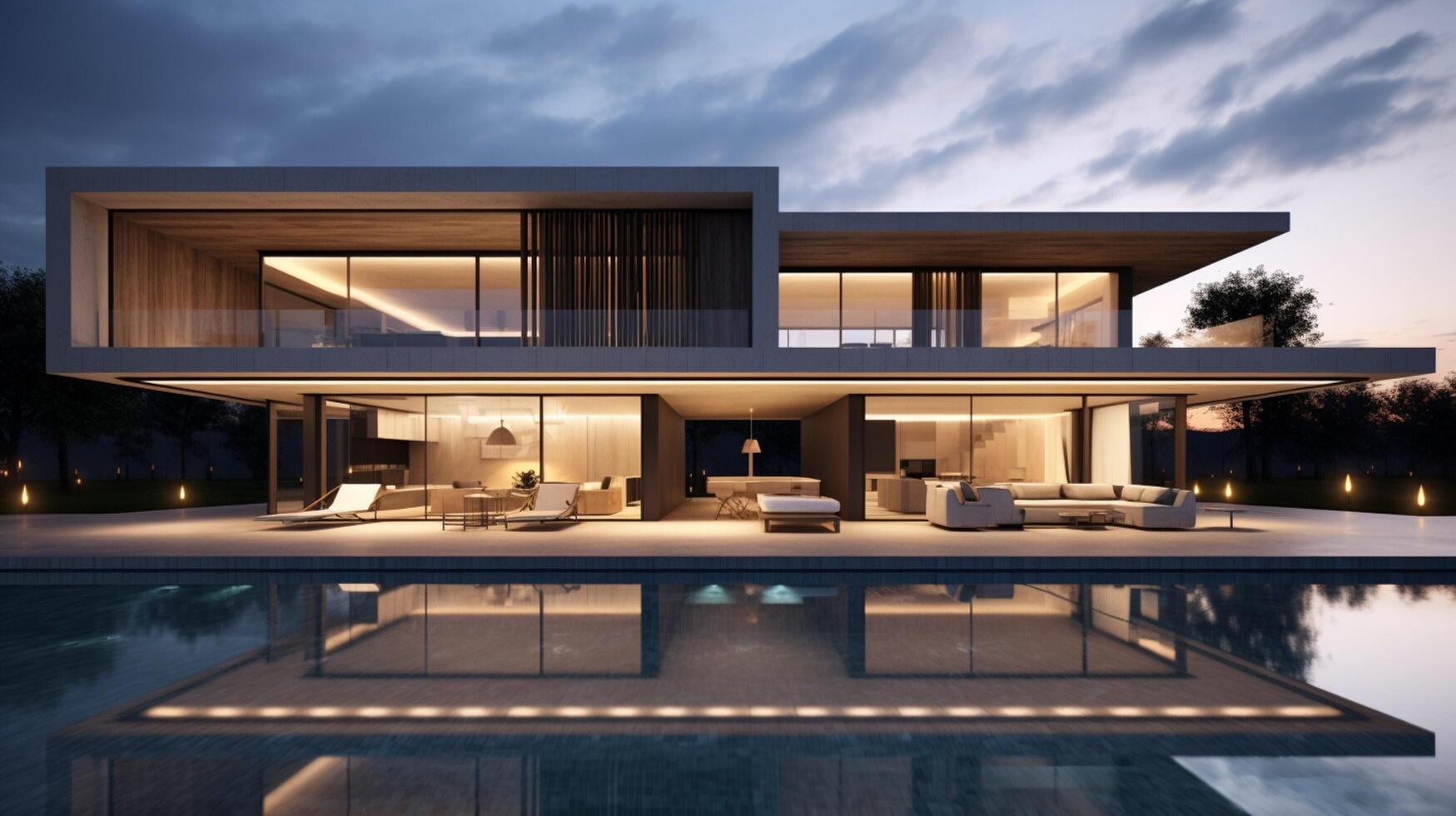 AI generated Minimalist Home Design high quality photo