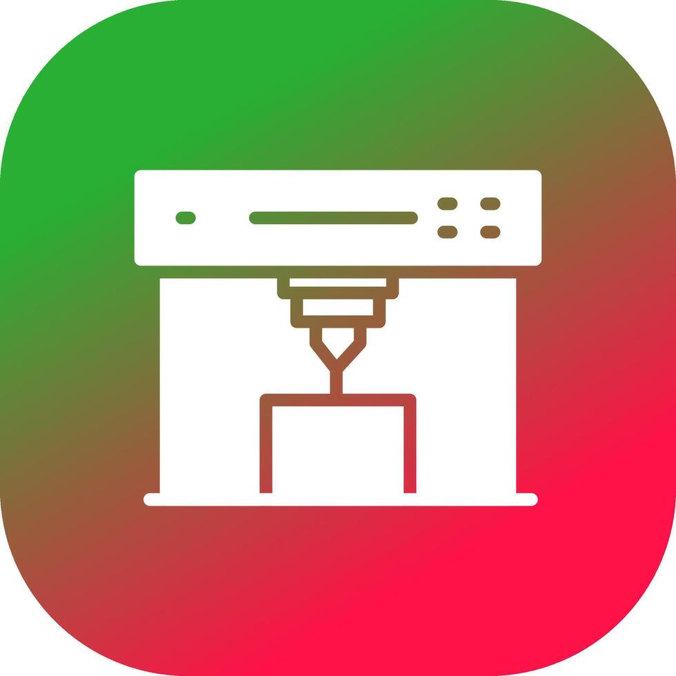 3d Printer Creative Icon Design vector