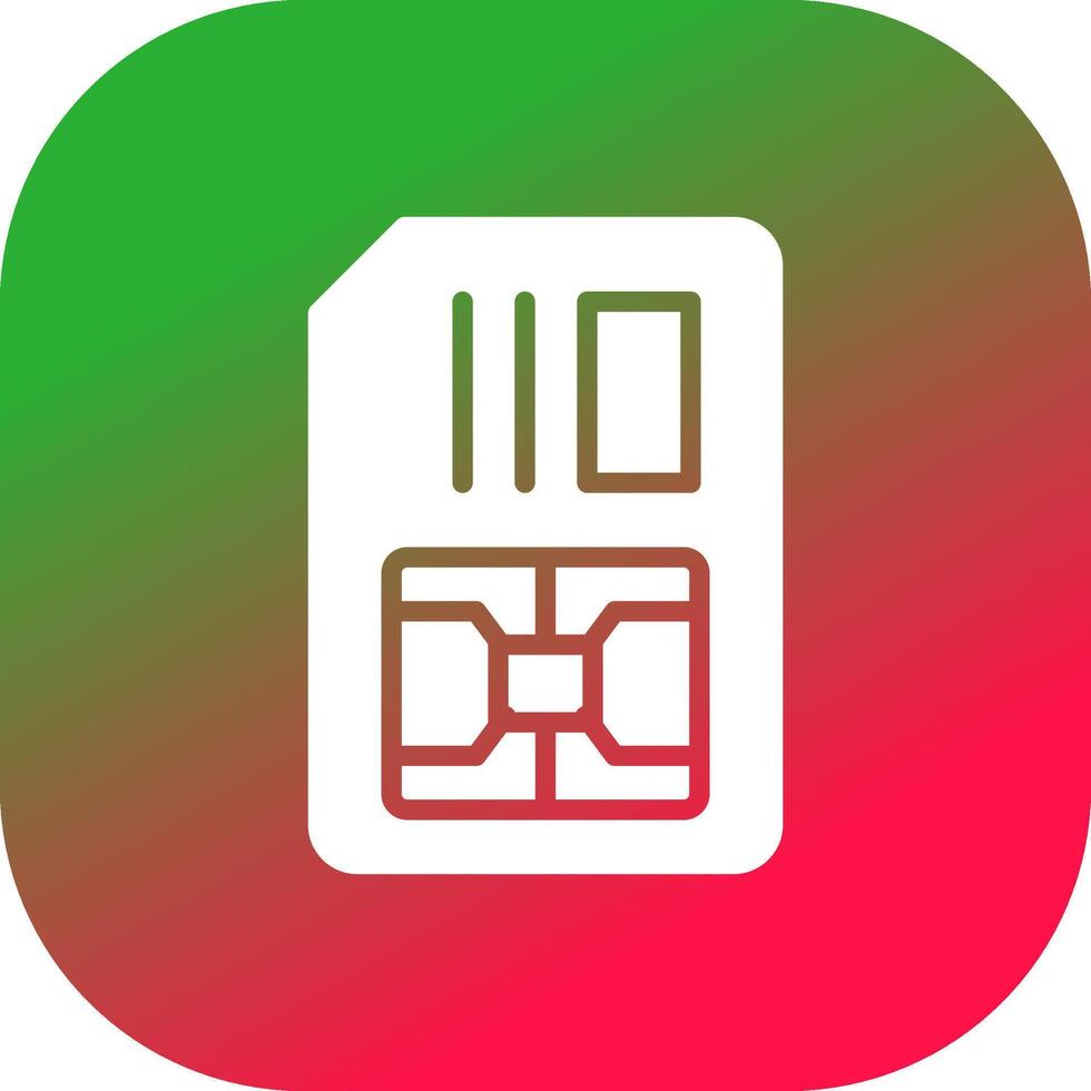 Simcard Creative Icon Design vector