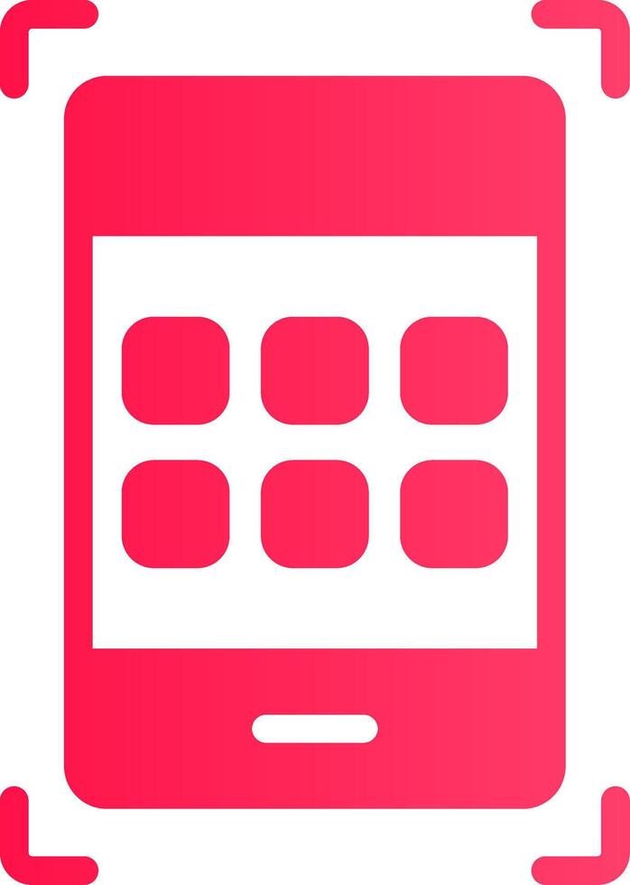 Glyph pink Gradient vector