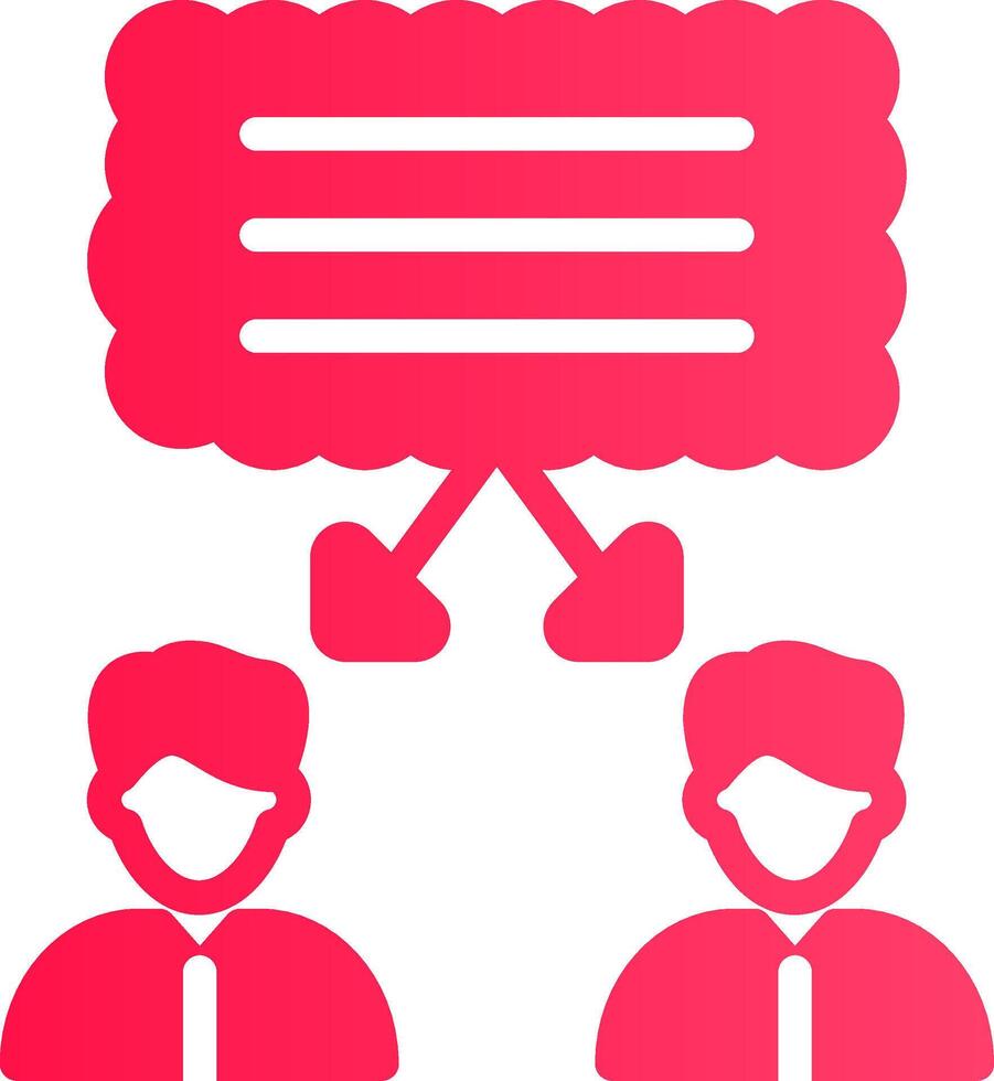 Glyph pink Gradient vector