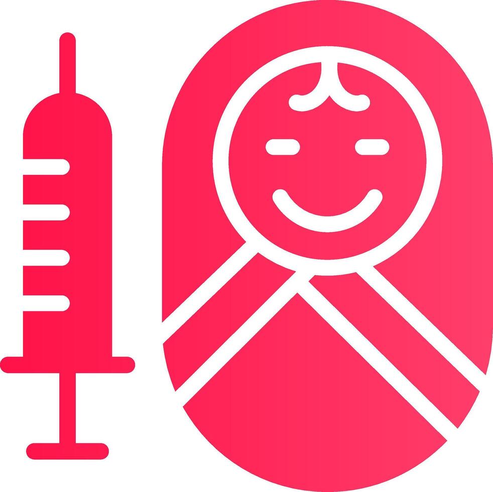 diseño de icono creativo de vacunación vector