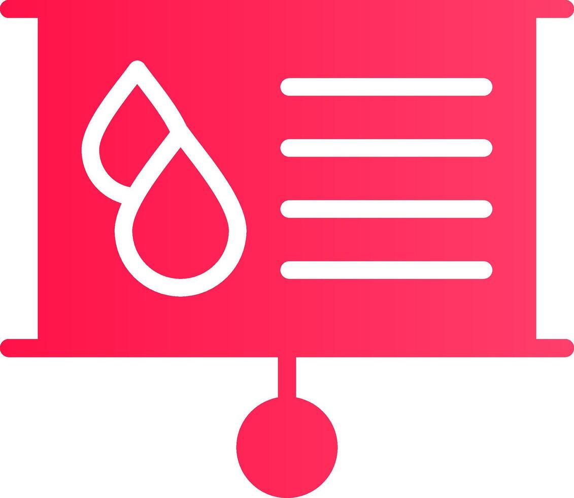 Glyph pink Gradient vector