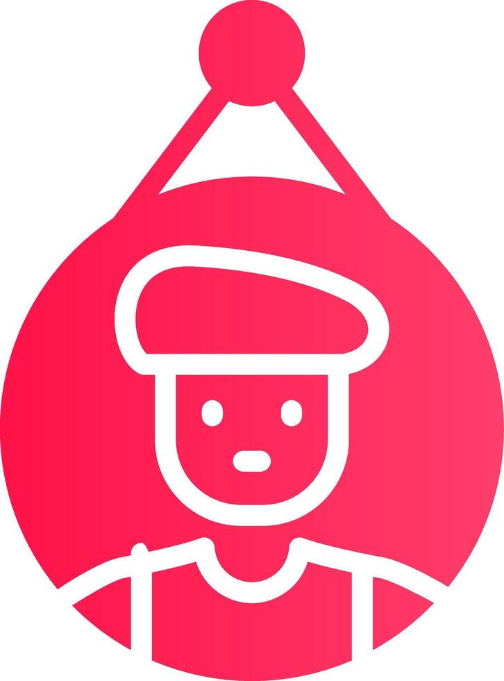 Glyph pink Gradient vector