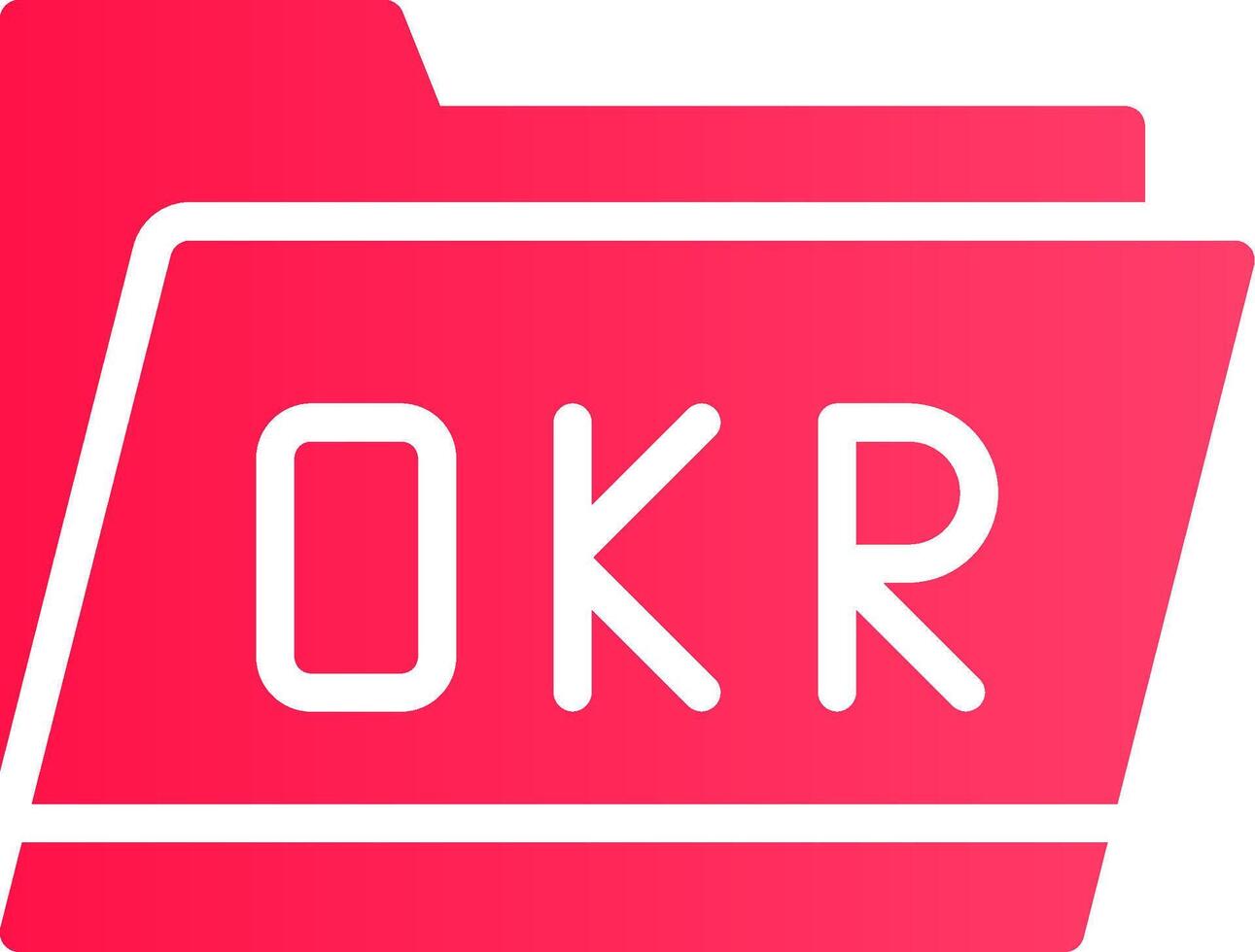 okr carpeta creativo icono diseño vector