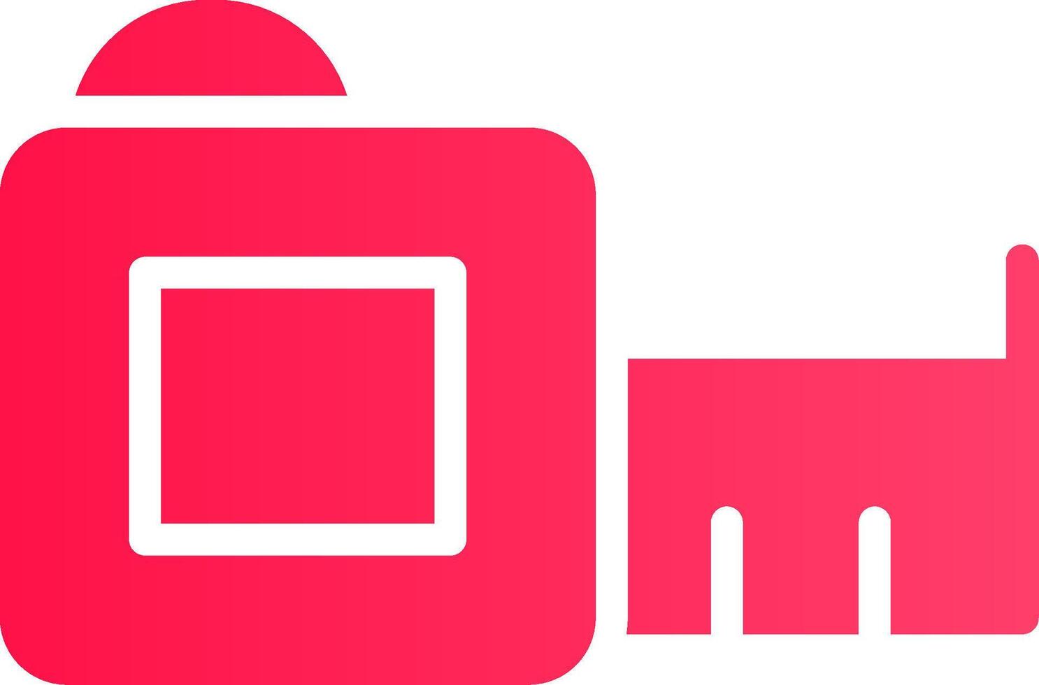 Glyph pink Gradient vector