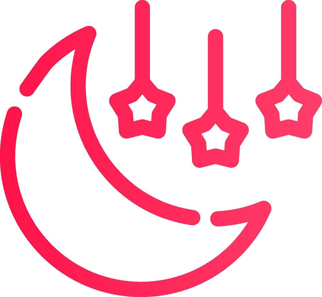 Moon And Stars Creative Icon Design vector
