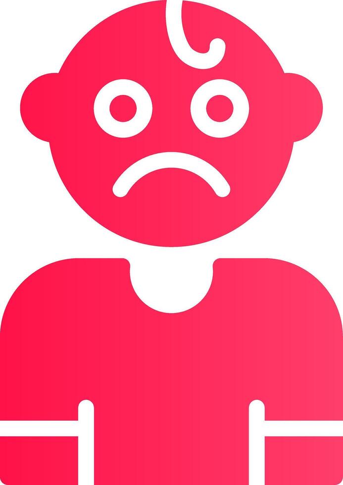 Sad Baby Creative Icon Design vector