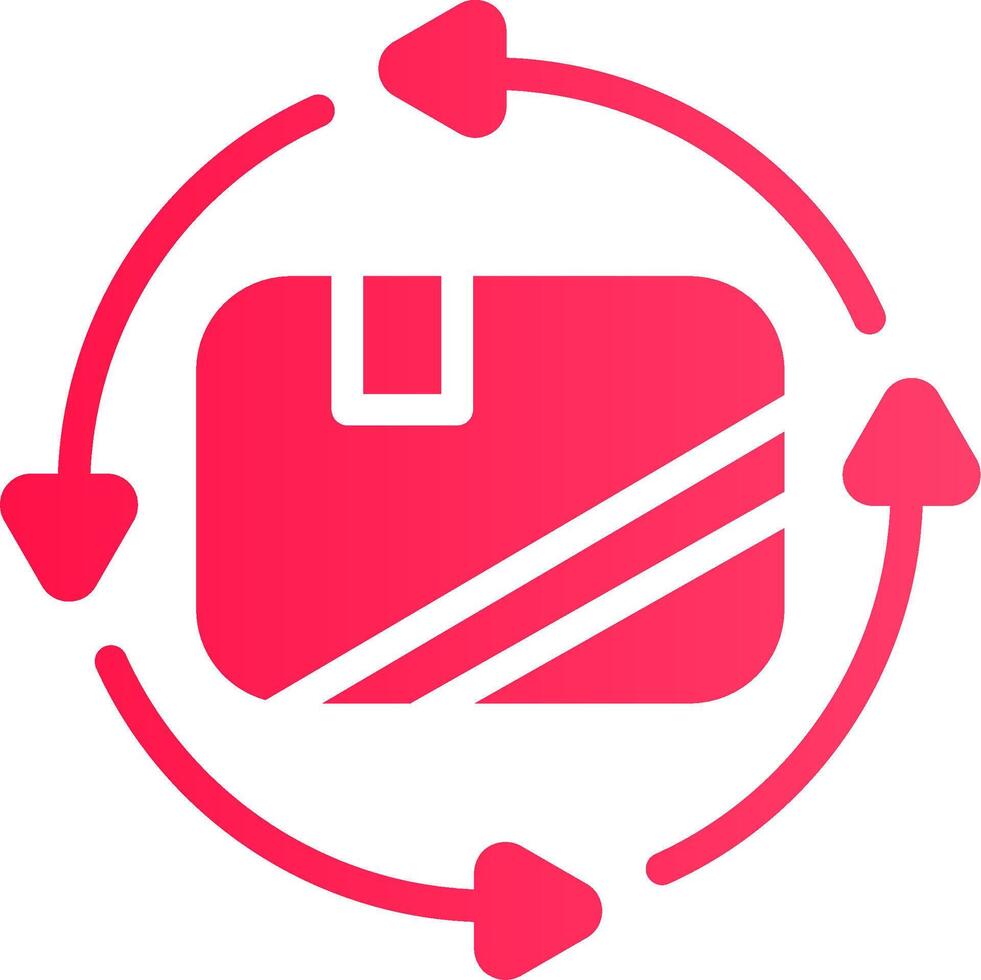 Glyph pink Gradient vector