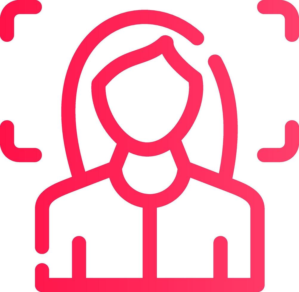 Facial Recognition Creative Icon Design vector
