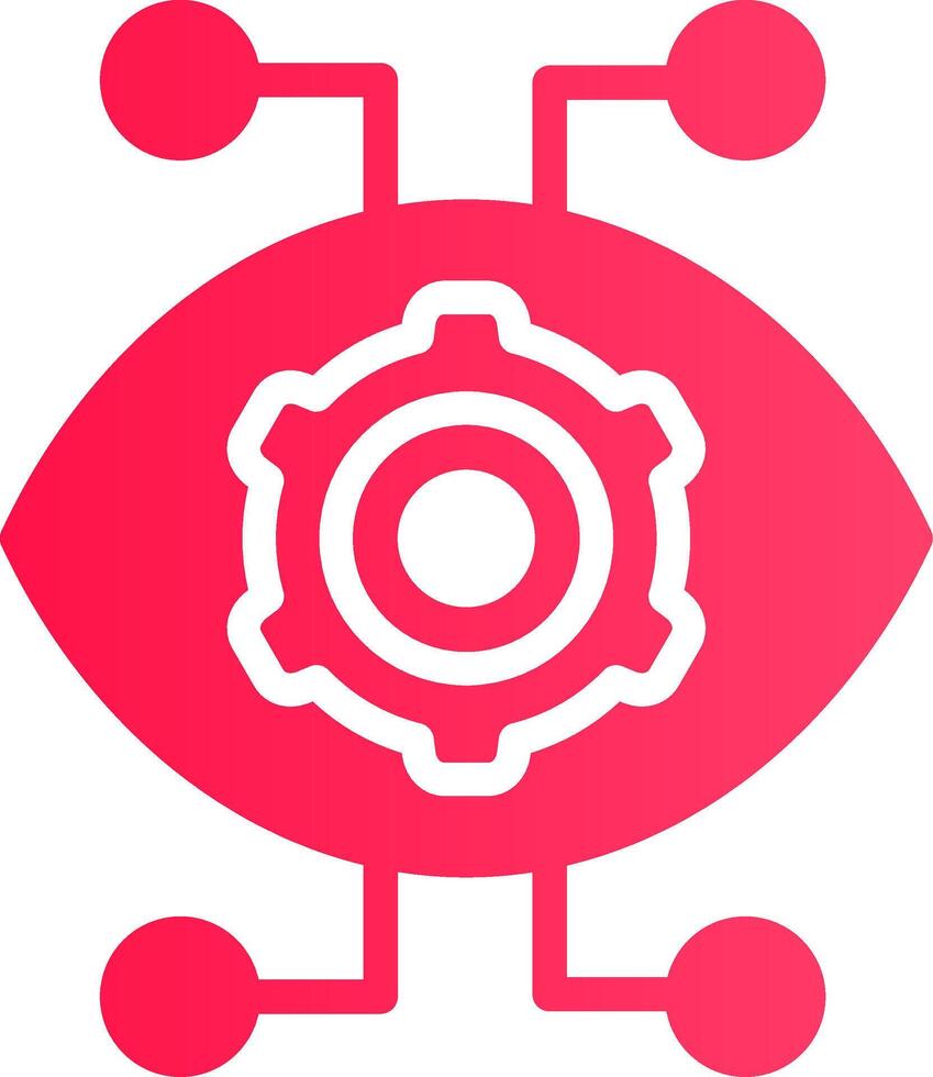 Robotics Eye Creative Icon Design vector