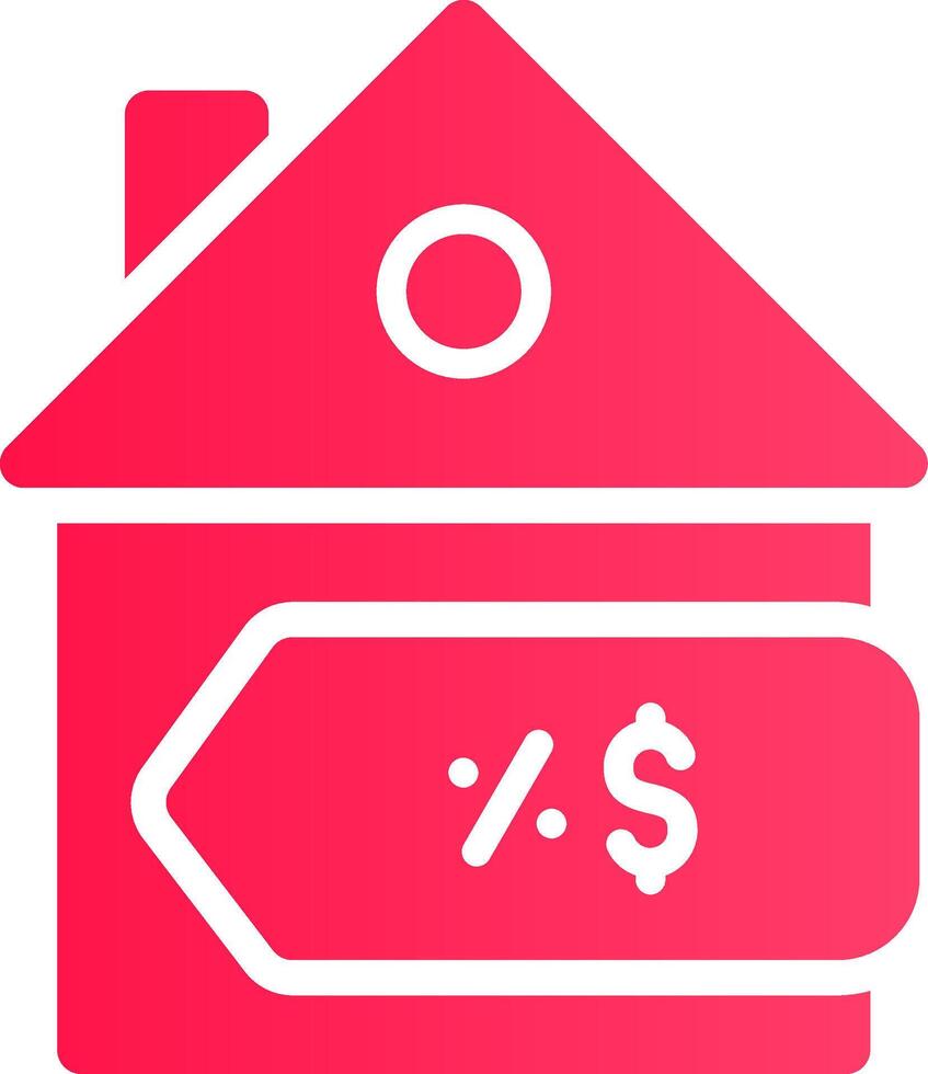 House Sale Creative Icon Design vector