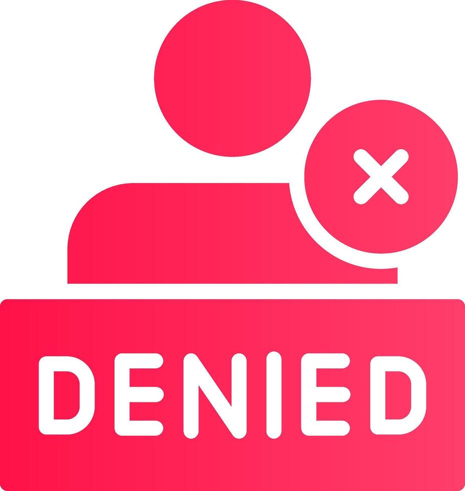 Denied Creative Icon Design vector