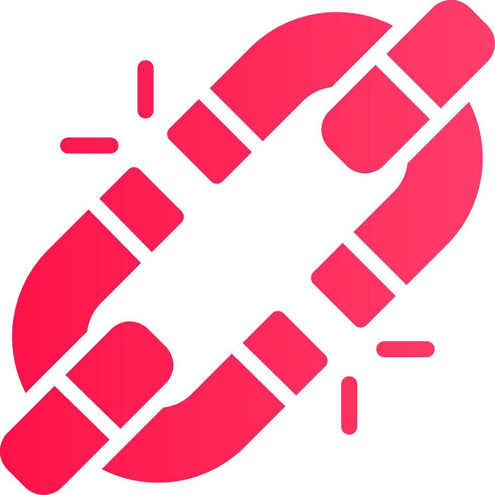 Glyph pink Gradient vector