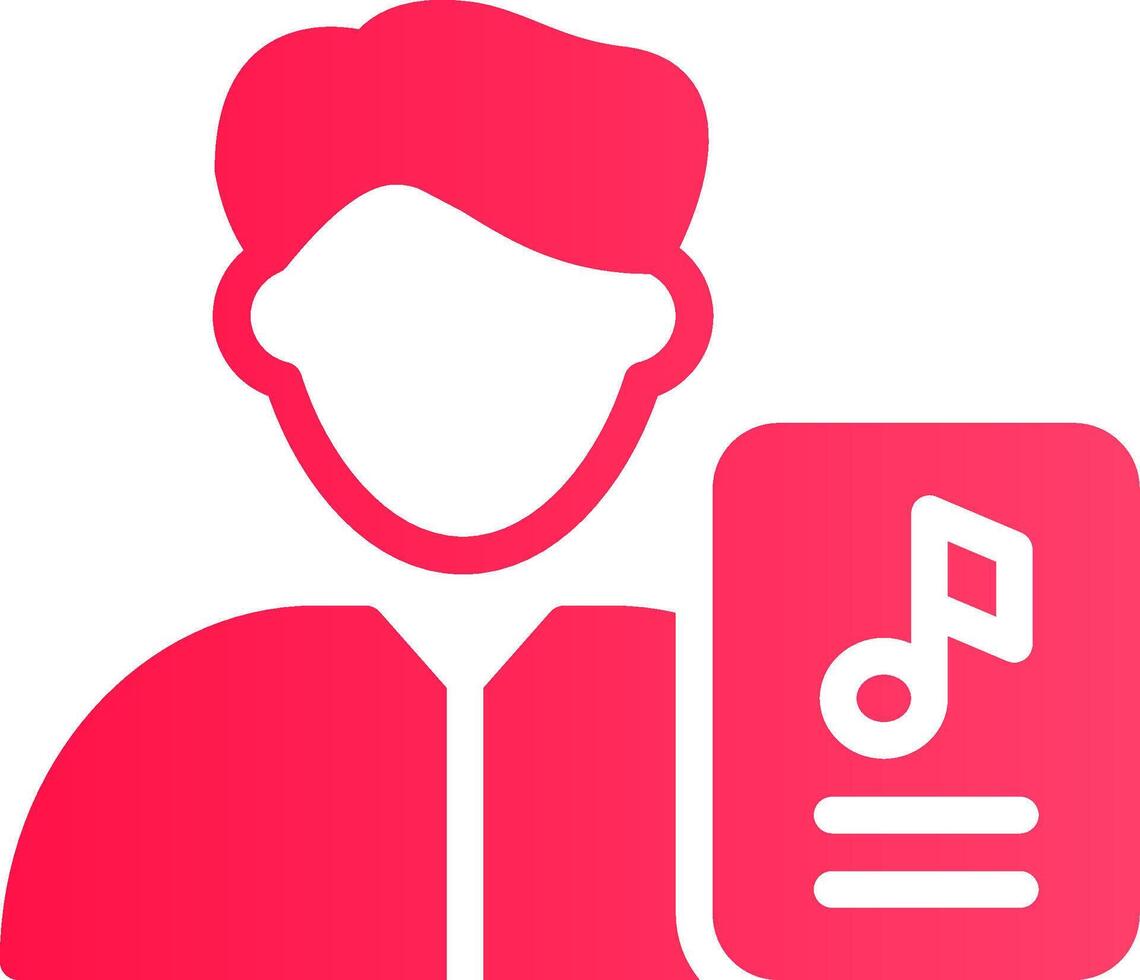 Glyph pink Gradient vector