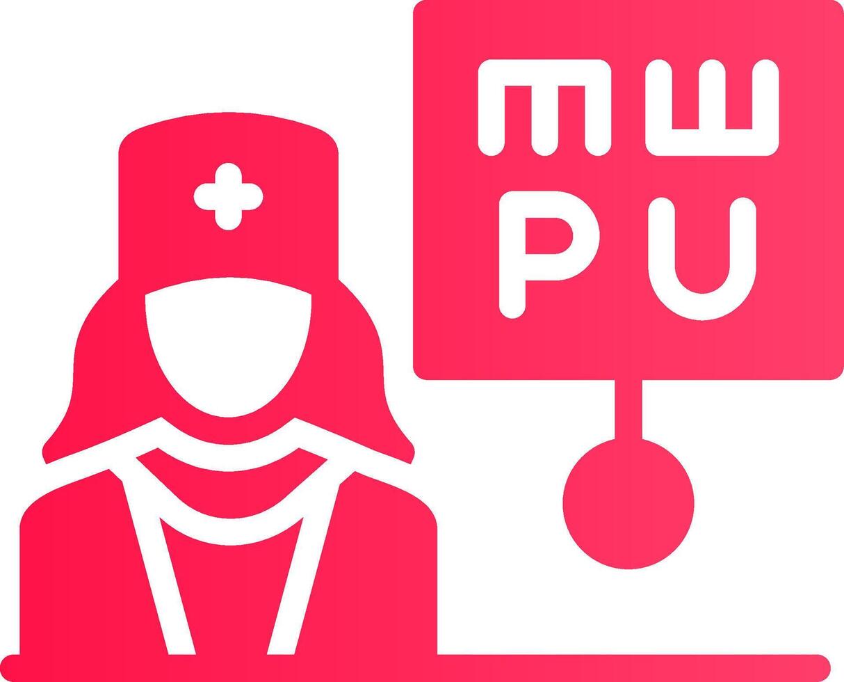 oftálmico enfermero hembra creativo icono diseño vector
