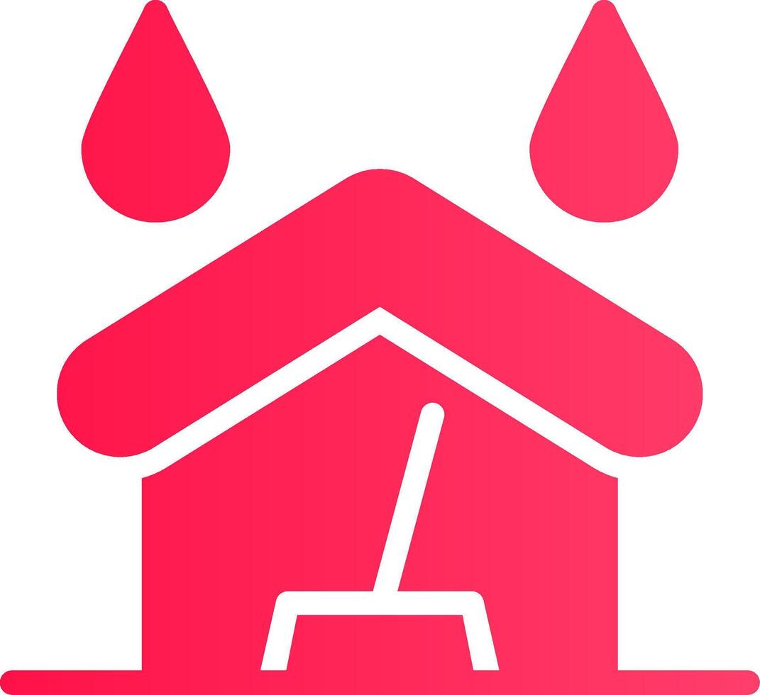 Water Damage Cleaning Creative Icon Design vector