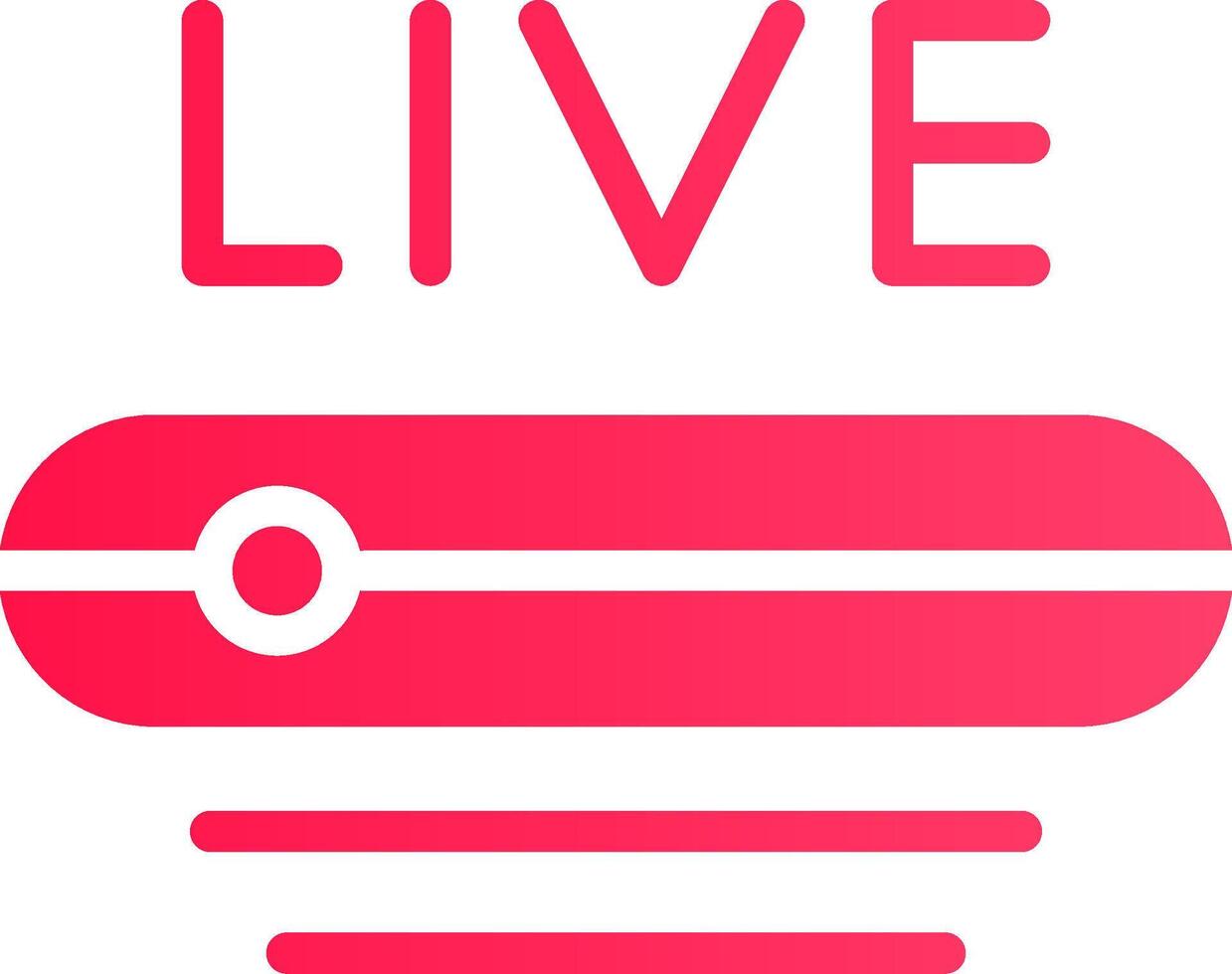 Live Stream Creative Icon Design vector