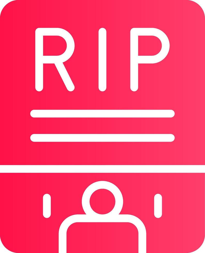 Obituary Creative Icon Design vector