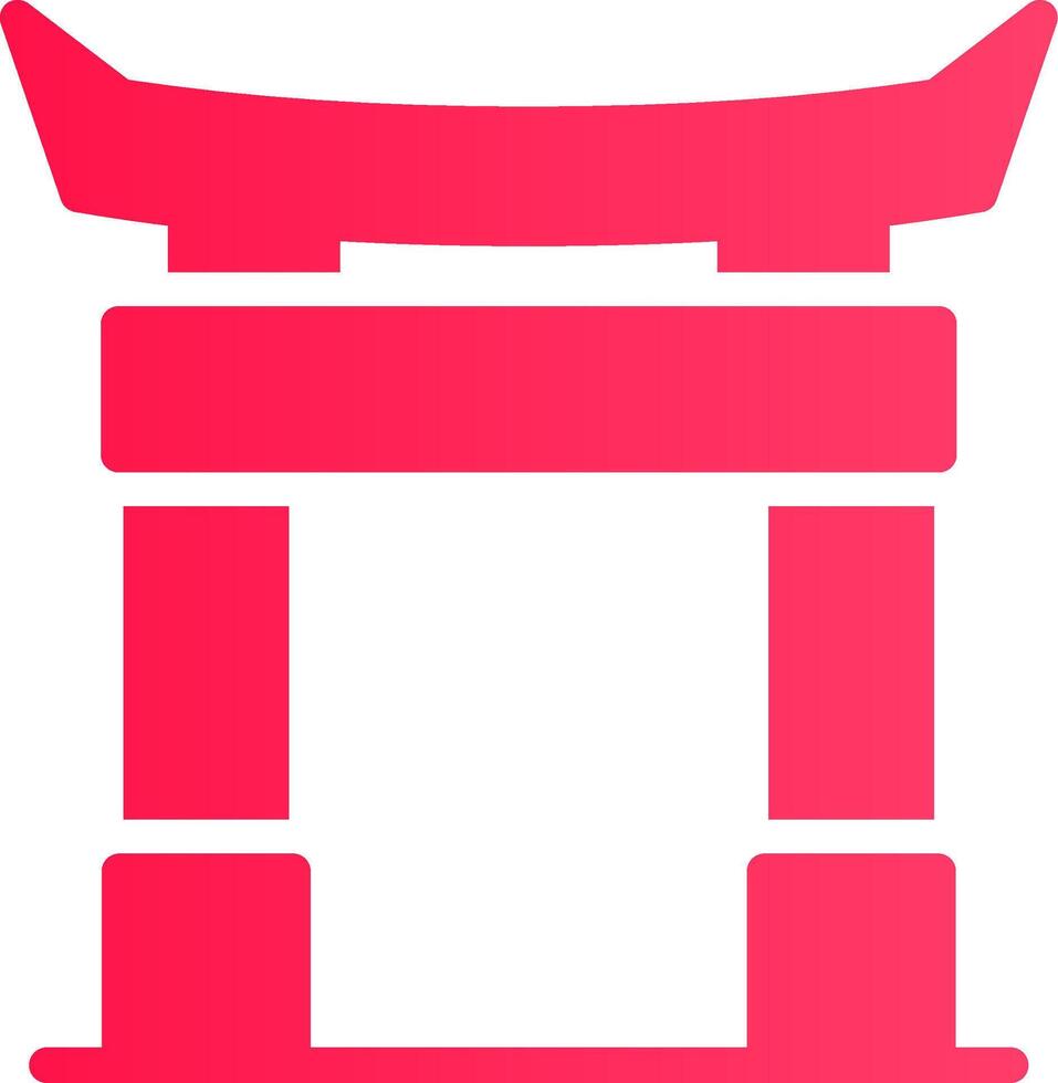 Torii Gate Creative Icon Design vector