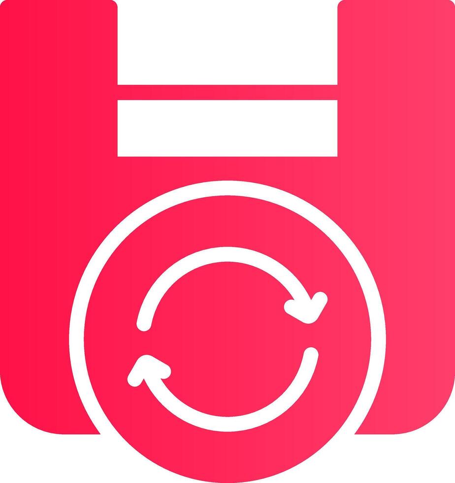 Glyph pink Gradient vector