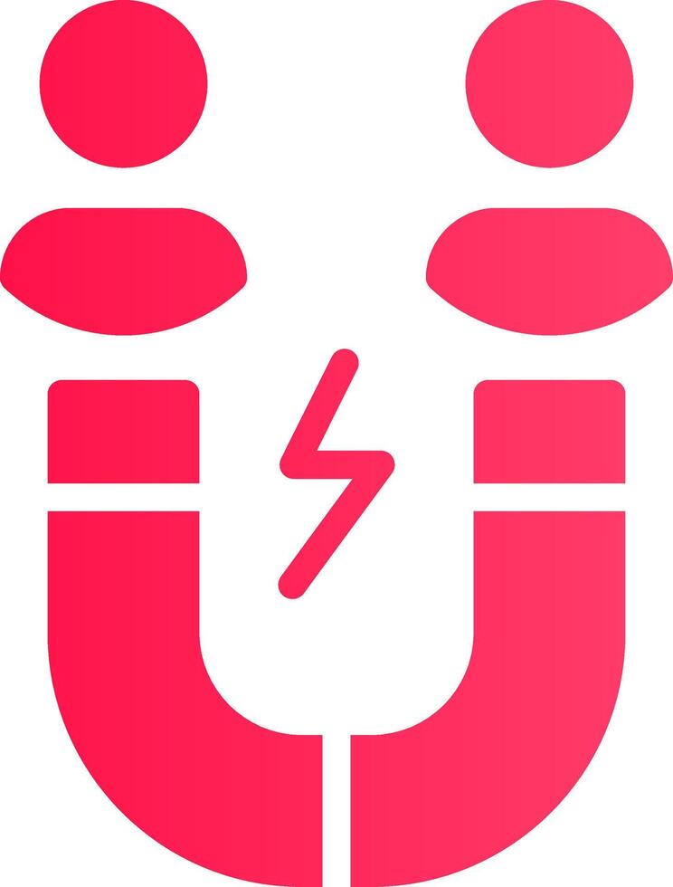 Glyph pink Gradient vector