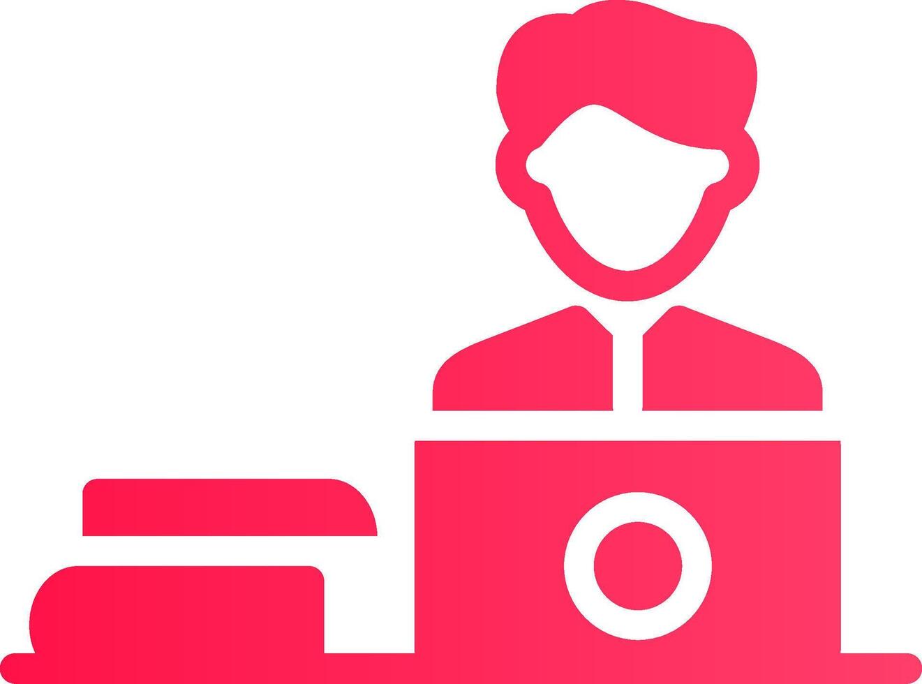 Glyph pink Gradient vector