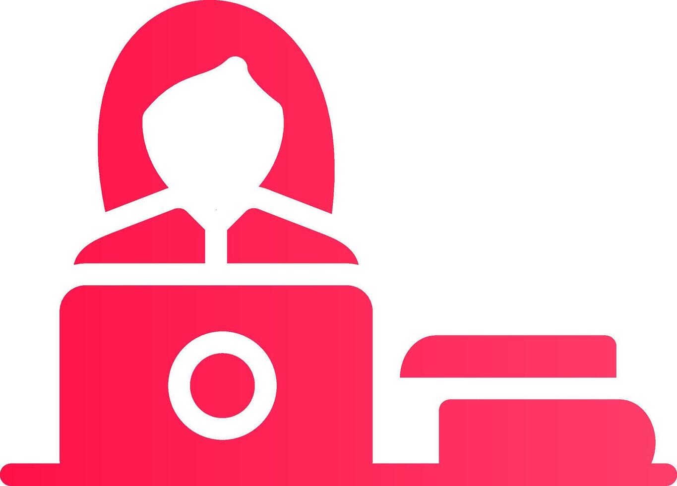 Glyph pink Gradient vector