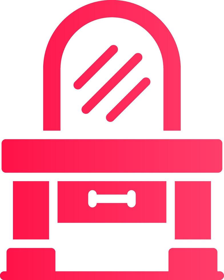 Dressing Table Creative Icon Design vector