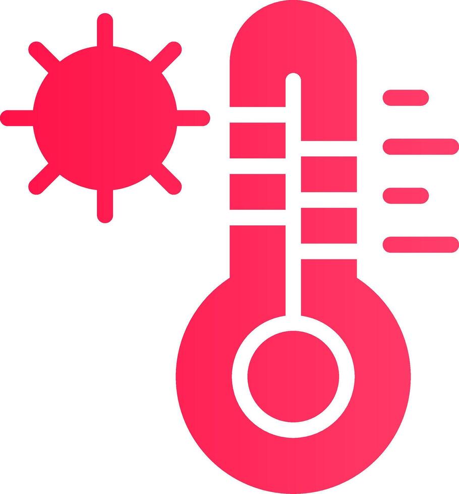 diseño de icono creativo de temperatura caliente vector