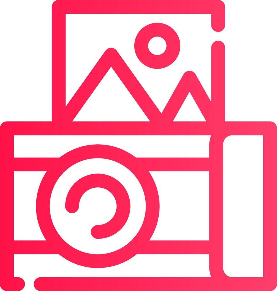 Instant Camera Creative Icon Design vector