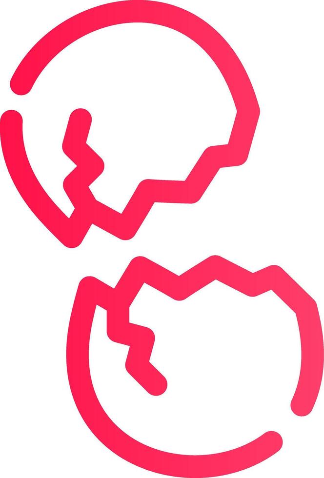 Glyph pink Gradient vector