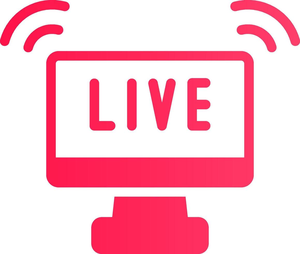 Live Streaming Creative Icon Design vector