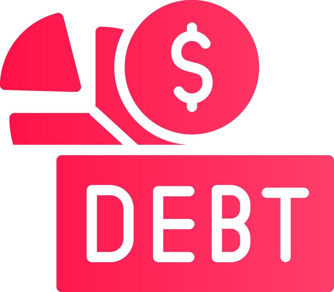 Debt Creative Icon Design vector
