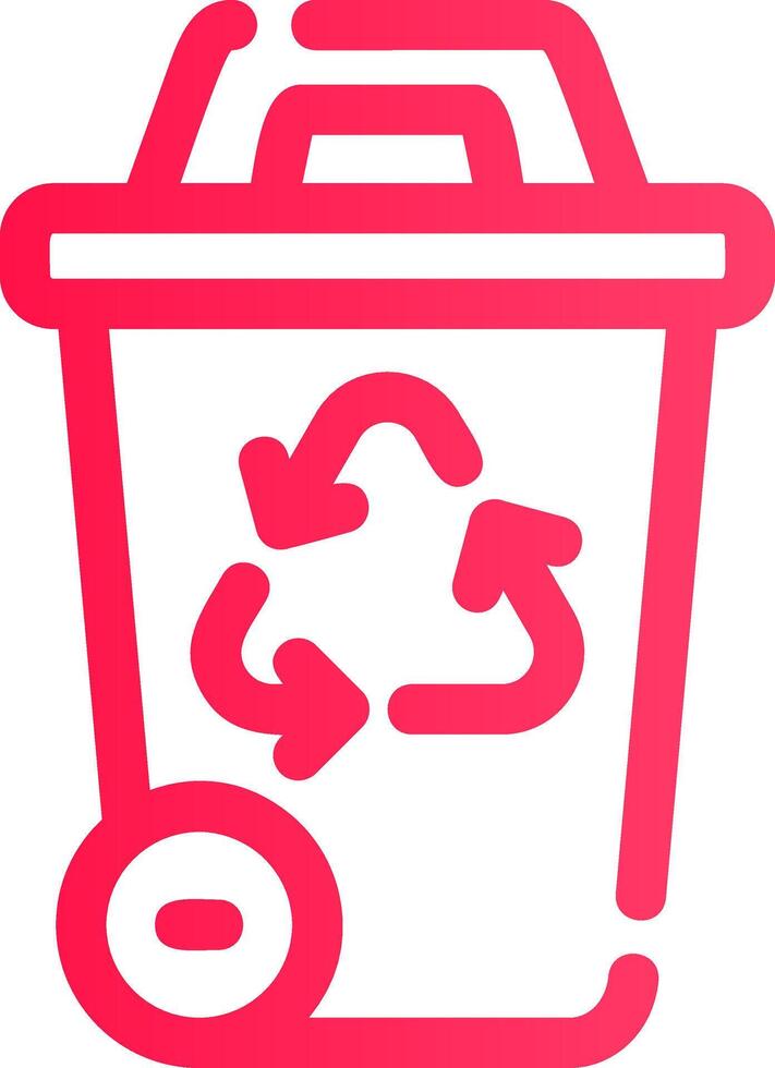 Glyph pink Gradient vector