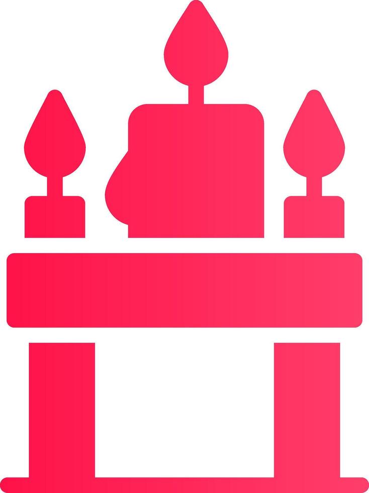 Glyph pink Gradient vector
