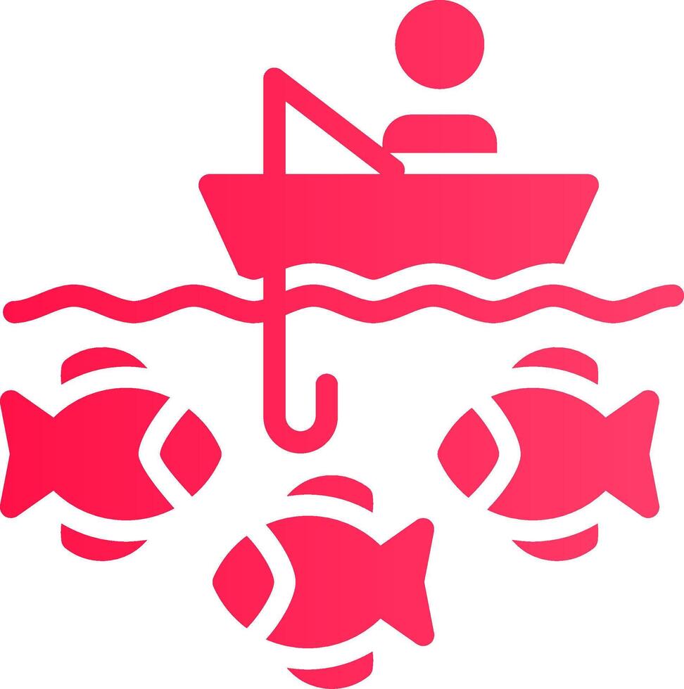 Boat Fishing Creative Icon Design vector