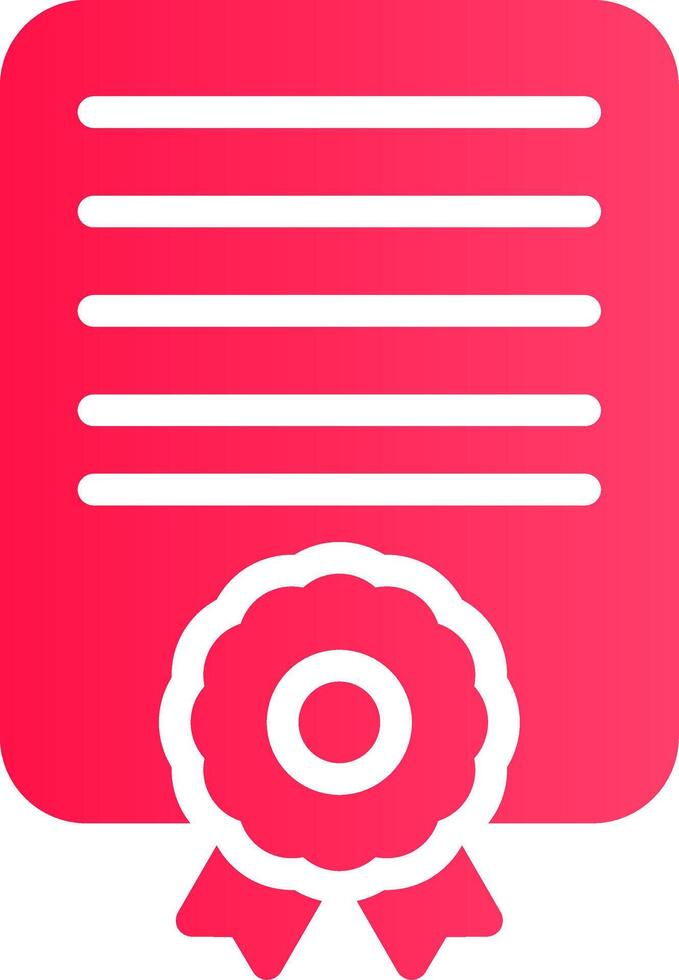 Glyph pink Gradient vector